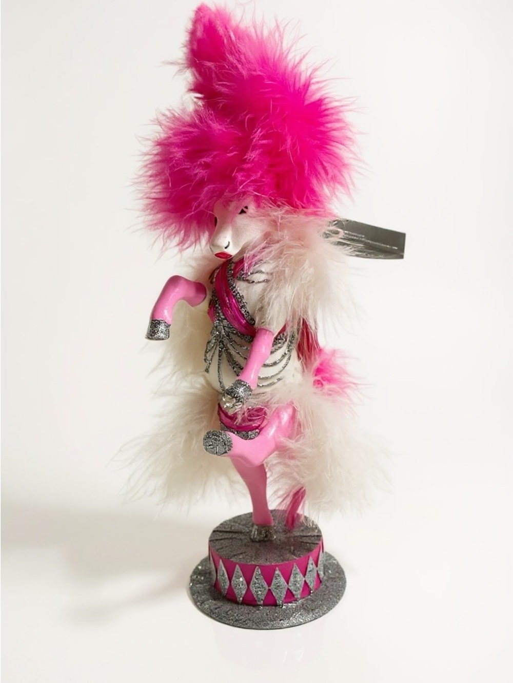 CowParade Bovina The Las Vegas Showcow 2002 Figurine #7259 Pink Feather
